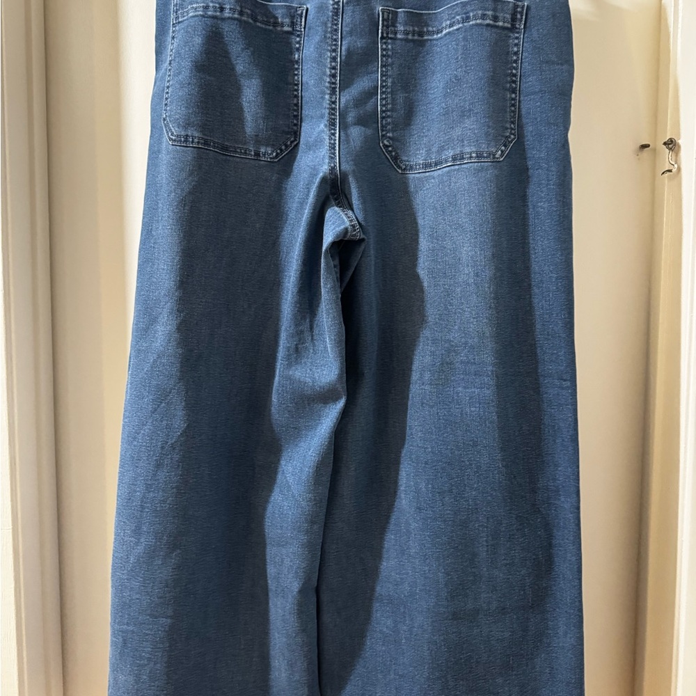 Risen Jeans Blue Denim Wide Leg Jeans High Rise Size 13/31 - Picture 3 of 6